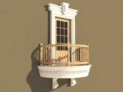 Balcony Door 4 3D model