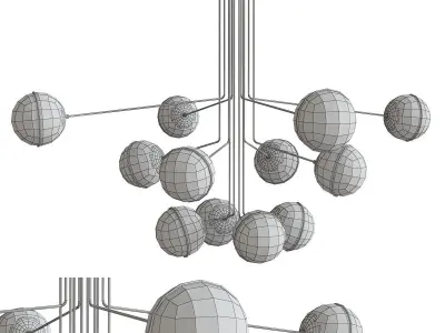 Turenne Large Dynamic Chandelier Circalighting 3d model Low-poly 3D model