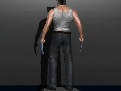 Wolverine Logan By Hugh Jackman  File STL for 3D Printing  3D print model