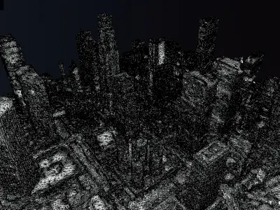 City at night 3D model