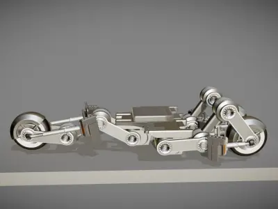 Futuristic Trike Chassis High Poly Version 1 3D model
