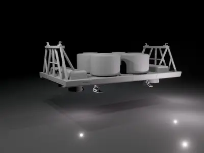 1-24 scale Space 1999 Eage Nuclear Waste cargo pod  3D print model