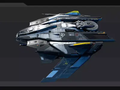 SF Fighter F50 Low-poly 3D model