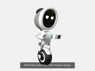 10 Wheel Robot H Collection - SciFi Character Design 3D Model Pack