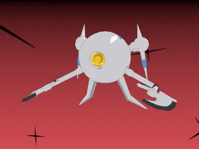 Slicer Drone Robot  Low-poly 3D model