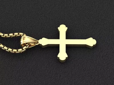 Cross Light Gold 3CP059 3DM STL 3D model
