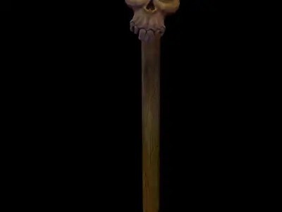 Pole Skull Low-poly 3D model
