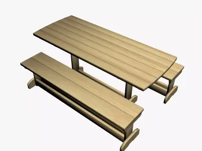 OUTDOOR FURNITURE 09 Low-poly 3D model