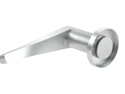 Eurospec Shaped Stainless Steel Door Handle 3D model