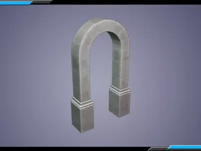 Building Architecture Element Textured Base Mesh 03 Free low-poly 3D model