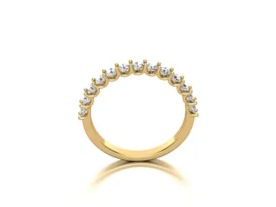 A Symphony of SparkleThe Diamond Half Eternity Band 3D print model