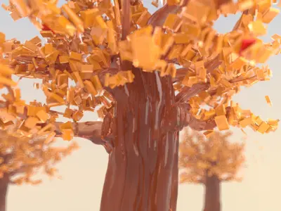 Crystal tree tree cartoon tree model 3D model