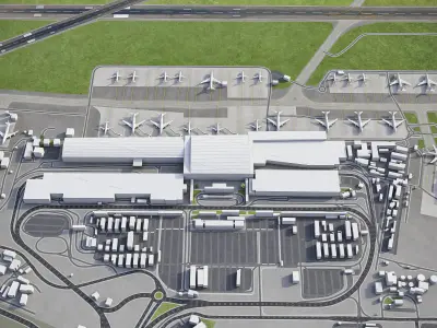Cape Town - Airport - CPT Low-poly 3D model