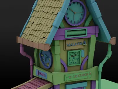 Stylized House  Free 3D model