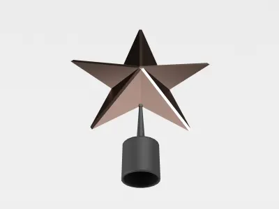 Christmas Star v1 003 Low-poly 3D model