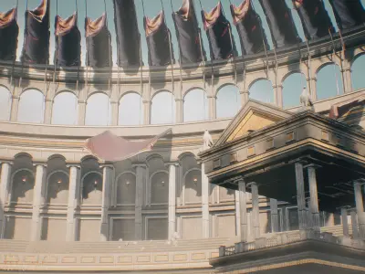 Gladiator Arena Roman Environment Kit Low-poly 3D model