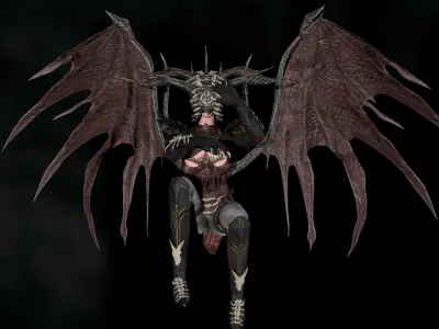 Dark Princess Low-poly 3D model