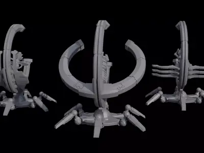 Cyber Lord Space Zombies Pylon of the Sentry Guard 3D print model