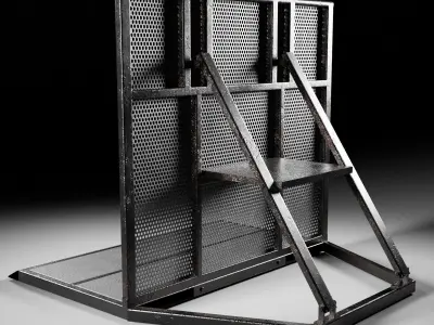 Crowd barrier-barricade 3d model PBR - Production Ready 3D model