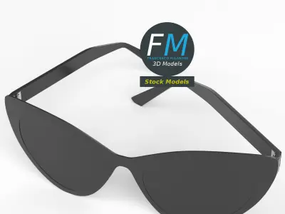 Sunglasses cat eye 3D model