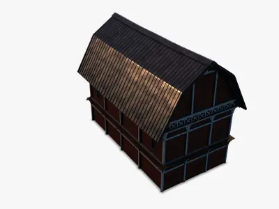 Barn 01 Low-poly 3D model