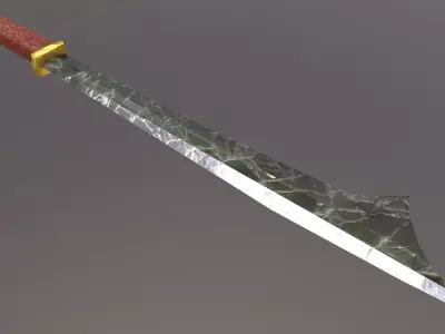 Axe Sword Free low-poly 3D model