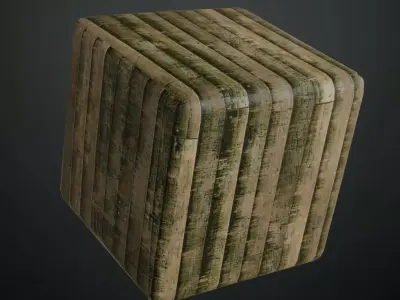 Imperial Green Lacquered Wood Inlay PBR Seamless Texture