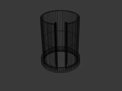 Cylinder Light Low-poly 3D model
