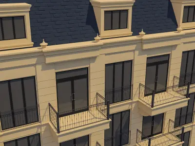 Apartment Building 011 3D model