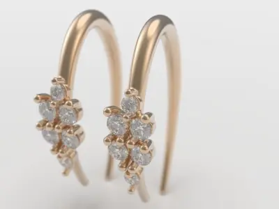 Earrings ready for print 3D print model