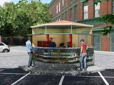 Food Kiosk 3D model
