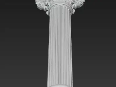 Corinthian Column - Ancient Architectural Pillar Sculpture 3D print model