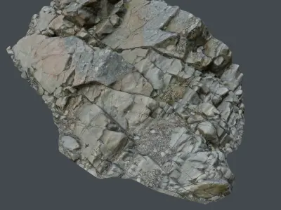 3d scanned rock cliff G2 3D model
