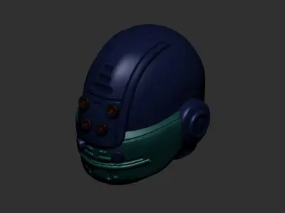 helmet high poly sculpt 3d printable ver 7 3D model 3D model 139