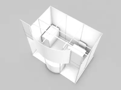 exhibition stand design 3D model