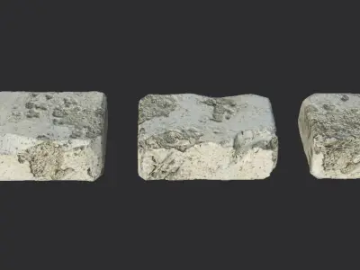 Sand Stones Pack Low-poly 3D model