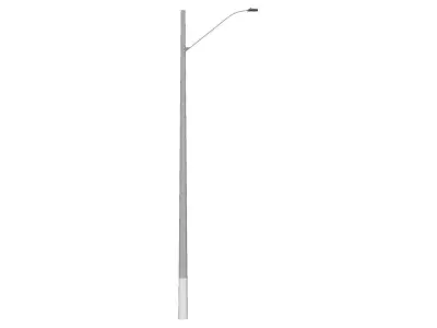 Concrete Lamp Post - Light Pole - Light Post - Street Light 08 3D model