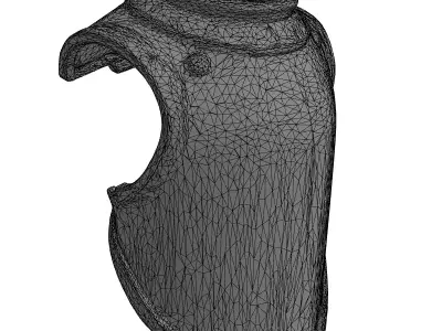 Fantasy Engraved Glowing Cuirass Armor Low-poly 3D model