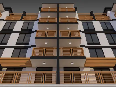 Apartment Building 012 3D model