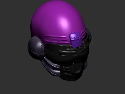 helmet high poly sculpt 3d printable 3D model 21