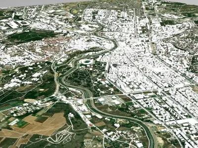 Cityscape Skopje Republic of Macedonia 3D model