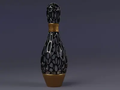 Coral Bowling Pin Low-poly 3D model