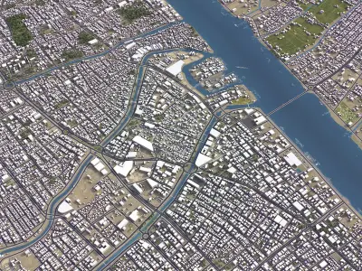 Basra - City 3D Model Low-poly 3D model