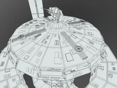 Earth Orbital 1 Remastered Low-poly 3D model