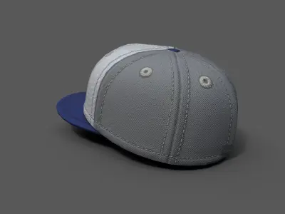 Human cap hat LA Low-poly 3D model