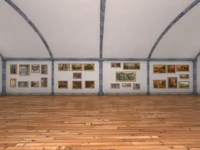 Art Gallery Exhibition Hall 2 3D model