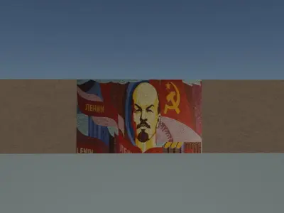 Soviet mosaic Free low-poly 3D model