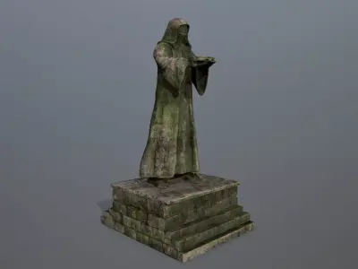 old statue Low-poly 3D model