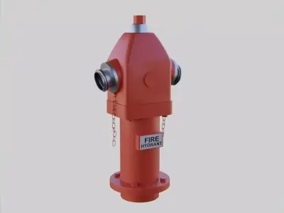 Fire Hydrant 5 - Safety and Emergency Equipment Low-poly 3D model