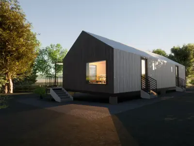 Revit Modern country house 1 3D model